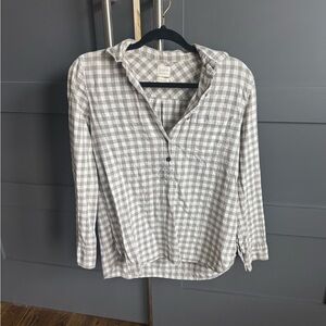 J. Crew Gray Plaid Button Down Shirt